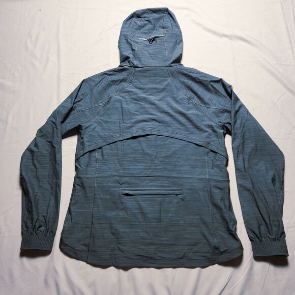 Athleta Womens Medium Racer Running Free Jacket Blue Hooded Lightweight - Picture 2 of 16